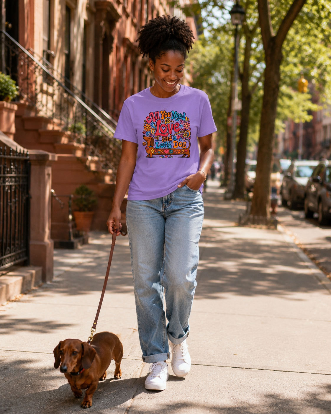 All You Need Is Love and a Long Dog Unisex T-Shirt (RSH)