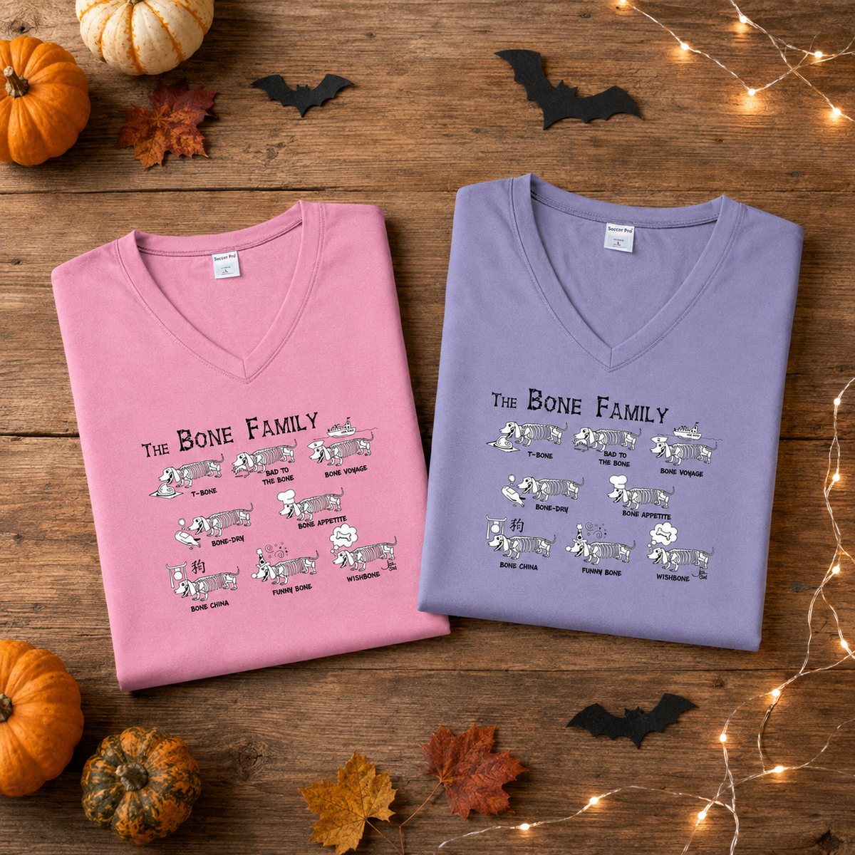 The Bone Family Ladies V-Neck T-Shirt