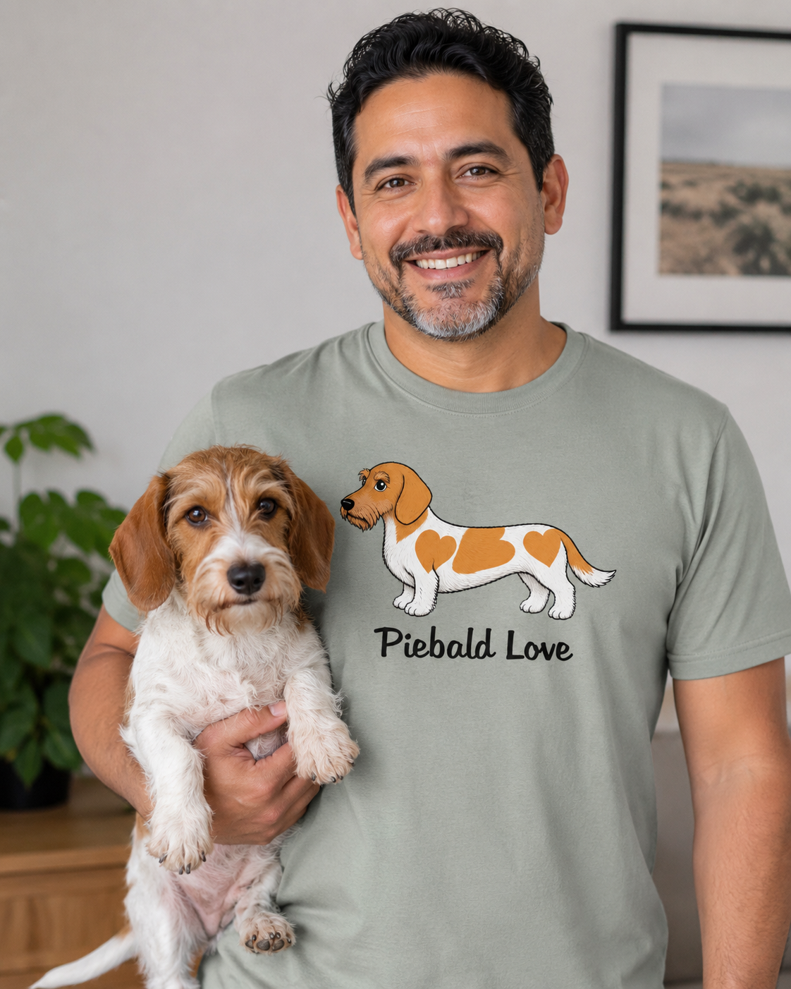 Piebald Love Wirehair Red Dachshund Unisex T-Shirt
