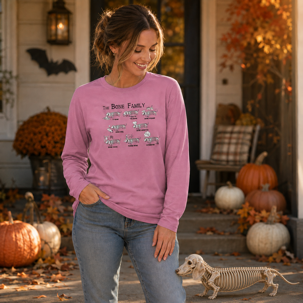 The Bone Family Ladies Long-Sleeve T-Shirt