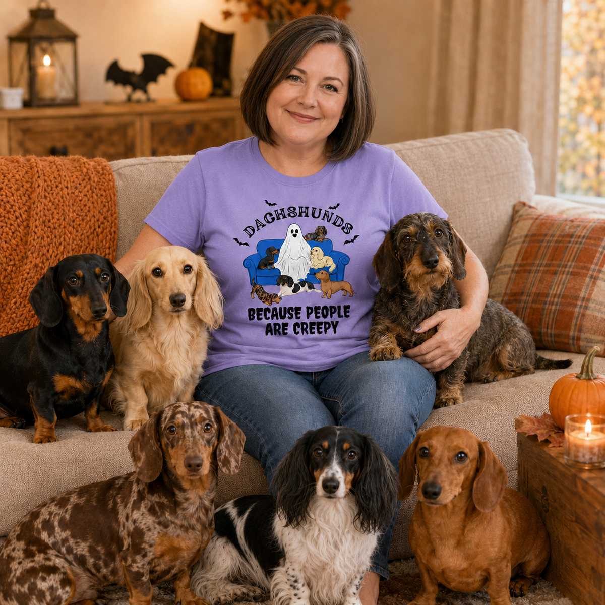 Dachshunds: Because People Are Creepy Unisex T-Shirt