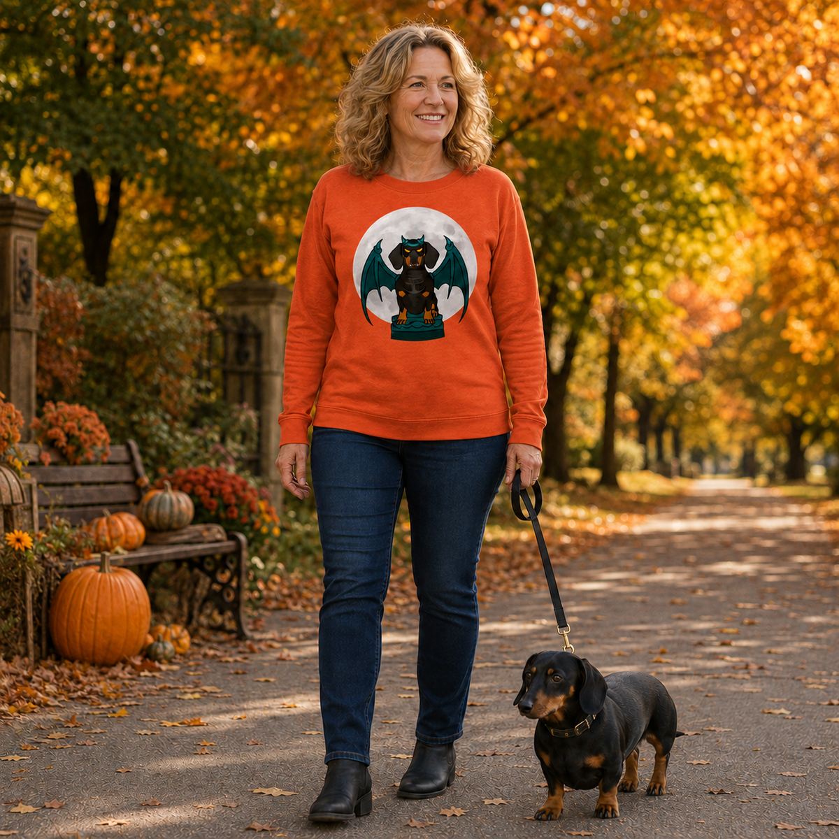Gargoyle Dachshund Unisex Long-Sleeve T-Shirt