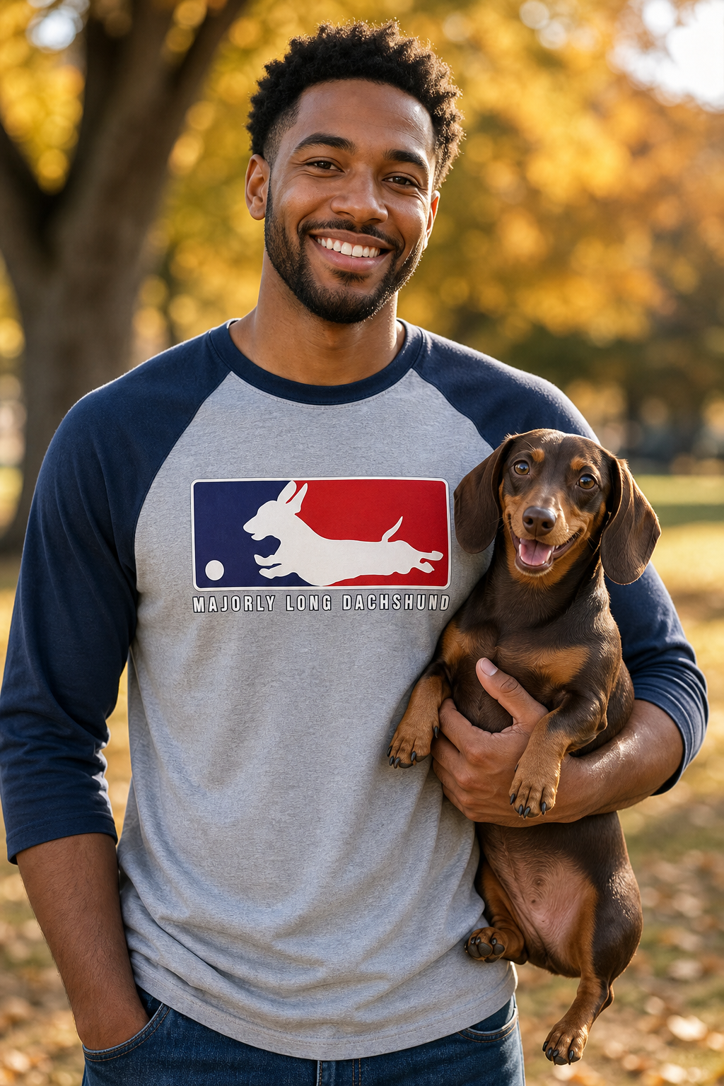 Majorly Long Dachshund Baseball Jersey